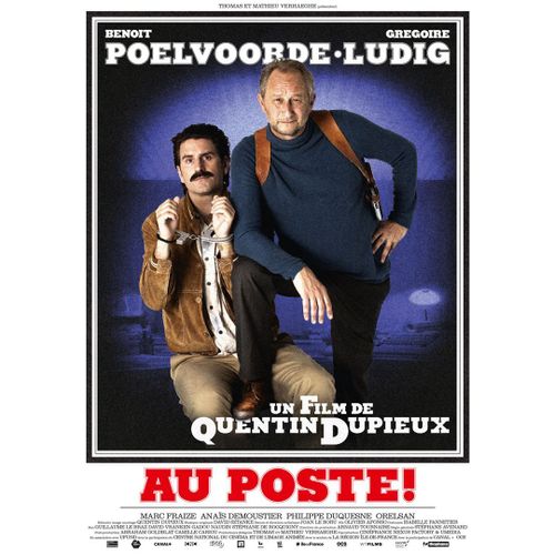 Au Poste ! - Véritable Affiche De Cinéma Pliée - Format 120x160 Cm - De Quentin Dupieux Avec Benoît Poelvoorde, Grégoire Ludig, Marc Fraize - 2018