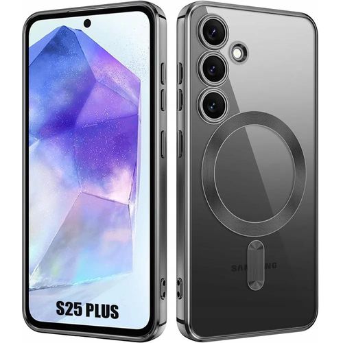 Coque Pour Samsung Galaxy S25 Plus (S25+) Avec Cercle Magnétique Protection Caméra - Noir - E.F.Connection