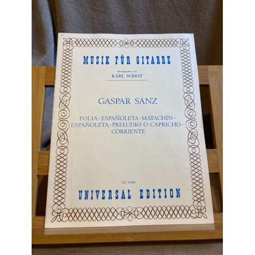 Gaspar Sanz Fiolia Espanoleta Matachín... Partition Guitare Scheit Universal