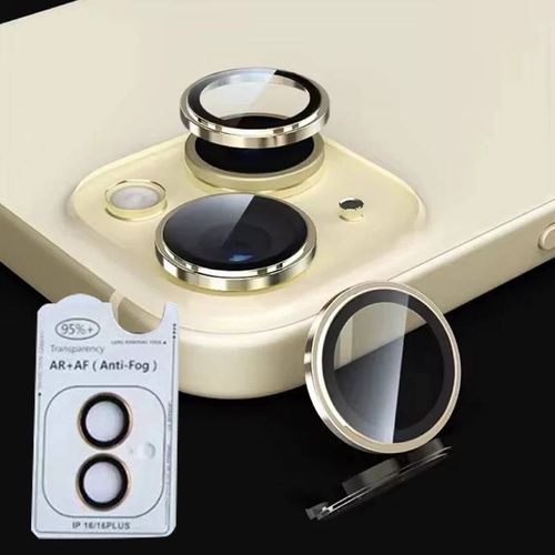 Ar + Af Caméra Lentille Anneau Verre Pour Iphone 17 16 Pro Max 16pro 15plus Lentille Protecteur D'écran Verre Trempé Pour Iphone 16pro Max-For 15pro 15pro Max-Gold
