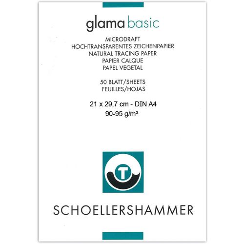 Schöllershammer Bloc 50 Feuilles Papier Calque A4 90 G Haute Transparence