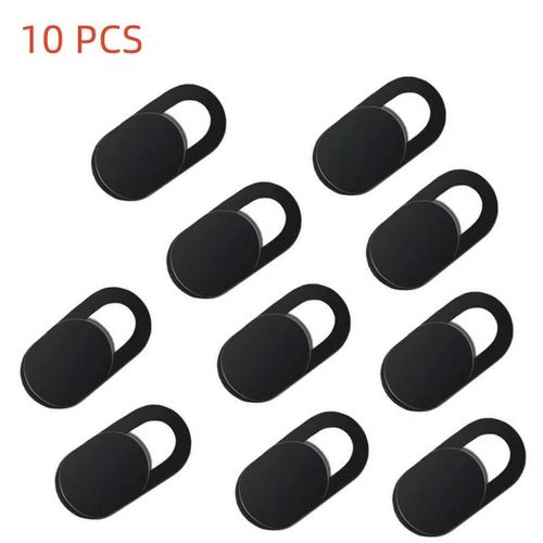 5/10/20 pièces Webcam couverture ordinateur portable caméra couverture curseur téléphone anti-espion pour iPad PC Macbook tablette lentilles autocollant de confidentialité--10Pcs-Black