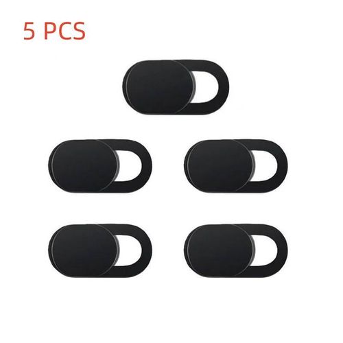 5/10/20 pièces Webcam couverture ordinateur portable caméra couverture curseur téléphone anti-espion pour iPad PC Macbook tablette lentilles autocollant de confidentialité--5Pcs-Black
