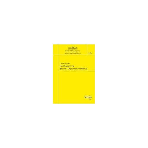 Rechtsfragen Zu Business Improvement Districts