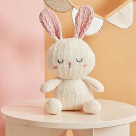 Poupée De Lapin En Laine Tricotée Douce, Bébé Éléphant, Apaise Le Sommeil, Jouet Dinosaure, Lapin De 22cm