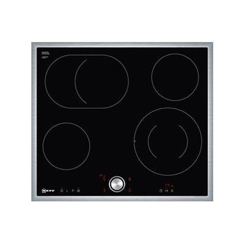 Neff T16BT76N0 - Vitrocéramique - 4 plaques de cuisson - Niche - largeur : 56 cm - profondeur : 49 cm - noir - avec garnitures en acier inoxydable - noir