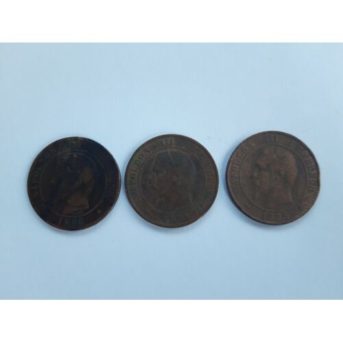 Lot De 3 10 Centimes Napoléon 3 État B (Lb11)