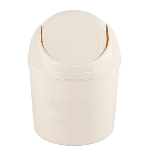 Mini Poubelle Bureau, Couvercle Bureau Table Petite Cuisine Chambre Salle Bain Maquillage Maison Salon Créative Bouton Matériau Pp Conteneur Ordure Compact Conception Intime Gain Place