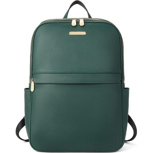 Sac À Dos D'Ordinateur Portable Pour Femme 15,6 Pouces En Cuir Véritable - Sac À Main Universitaire Voyage Grande Sacoche