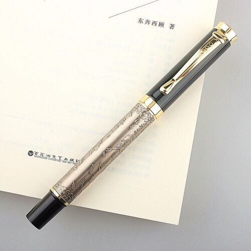 Stylo-Plume Classique De Luxe 877 En Métal, Capuchon Noir, Pointe Fine 0.5mm, École, Bureau, Écriture, Cadeaux