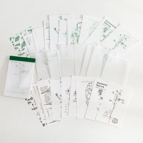 Bloc-Notes Série Plante, Bloc-Notes En Papier À Feuilles Mobiles, Accessoires De Papeterie De Bureau, Scrapbooking, Planificateur De Liste À Faire, 30 Pièces