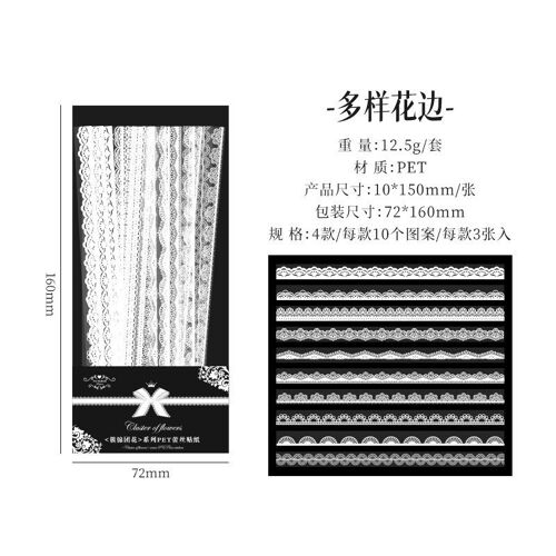 Bande Autocollante Transparente En Pet, Étiquette Décorative Kawaii, Pour Agenda, Scrapbooking, Papeterie Japonaise, 30 Pièces/Paquet