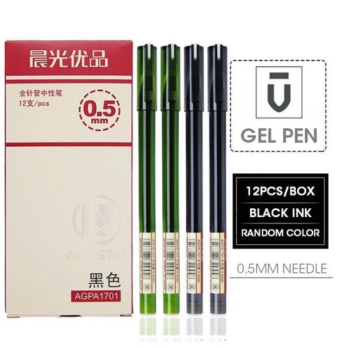 Stylo À Gel Pur, 0.5mm, Andstal, Noir, Bleu, Rouge, Recharge D'encre, Stylo À Gel, Fournitures Scolaires Et De Bureau
