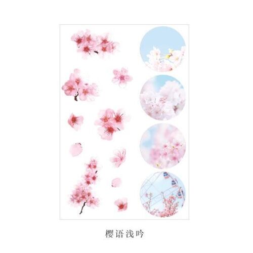 Mini Autocollant Fleurs De Sakura Lavande, ?Tiquette Autocollante Kawaii, Scrapbooking, Pour Album Journal Intime, Décoration, Diy Bricolage, Papeterie, 13 Pi?Ces