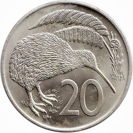 Pièce De 20 Cents Nouvelle-Zelande