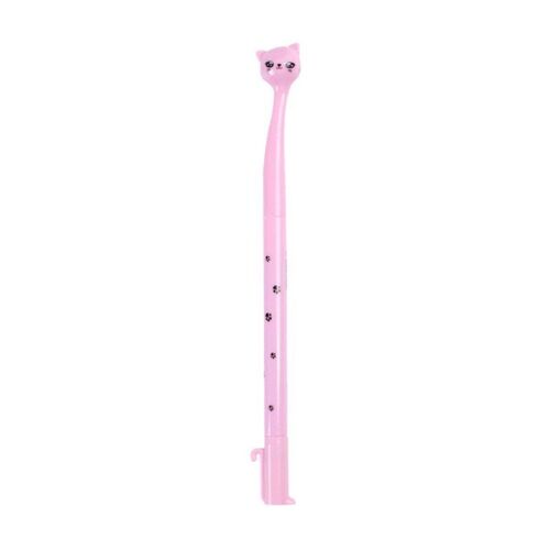 Stylo Gel Fin En Forme De Chat Mignon, 4 Pièces, 0.5mm, Stylo À Eau Noire, Papeterie D'apprentissage, Stylo De Signature, Papeterie De Couleur