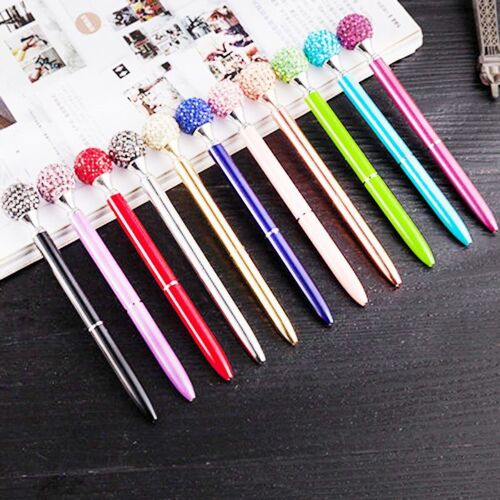 Stylos À Bille En Cristal, 1 Pièce, Kawaii, Mode Fille, Grands Stylos À Bille En Diamant, Pour Papeterie Scolaire Et Fournitures De Bureau