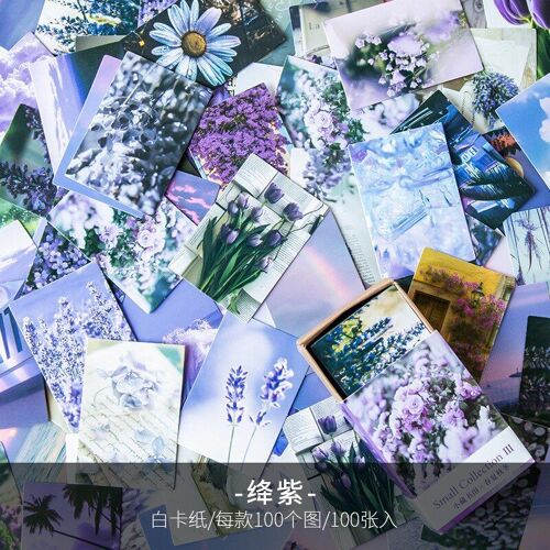 Mini Blocs-Notes En Papier, 100 Feuilles, Papeterie Kawaii, Rétro, Plante Fleur, Collage Matériel, Message, Journal Intime, Décoration