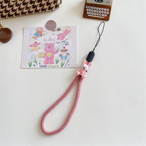 Dragonne Créative Et Amusante Pour Téléphone Portable, Bande Dessinée Ours, Lanière Pour Clés De Téléphone Portable, Corde Courte Anti-Perte