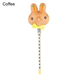 Stylo En Peluche Lapin Neutre 0.5mm, Stylo À Bille Roulante Noire, Stylo Gel, Fourniture De Papeterie Scolaire, Outil D'écriture De Bureau, Cadeau Pour Étudiant