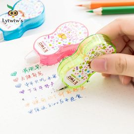 Bande Correctrice À Fleurs, 1 Pièce, Bande Correctrice À Fleurs, Dessin Animé Kawaii, Papeterie, Accessoires Scolaires, De Bureau, Fournitures D'animaux Amusants