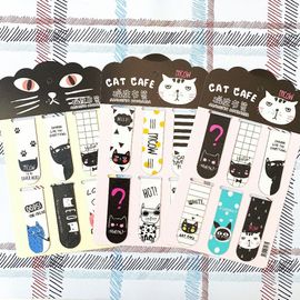 Marque-Page Magnétique, Chat Kawaii, Oreo, Papeterie Pour Fournitures Scolaires Et De Bureau, 6 Pièces/Ensemble,