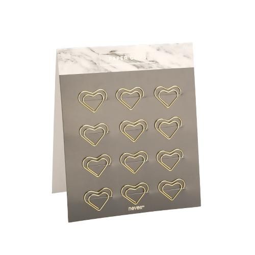 Pince À Papier Série Never Marbre, Clips En Métal Doré, Accessoires De Bureau En Forme Mignonne, Papeterie Kawaii, Pour Documents Et Argent