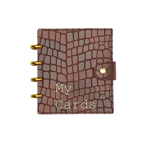?Tui En Cuir Avec Trou En Forme De Champignon, Pour Cartes De Collection, Classeur, Organisateur De Cartes De Visite, Papeterie De Bureau, Coffret Cadeau