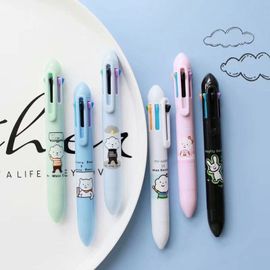 Stylo À Bille À Pression, 7 Couleurs, Lapin Et Ours Arc-En-Ciel, Stylo À Bille Pour Dessin, Fourniture Scolaire De Bureau, Papeterie Pour Étudiants, Cadeau Pour Enfants