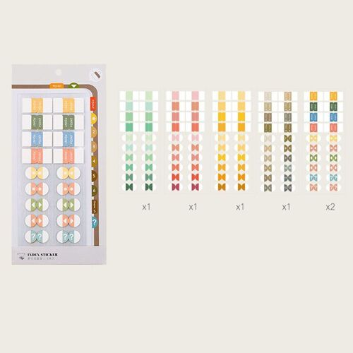 Étiquettes Autocollantes Inscriptibles Pour Journal Intime Agenda Planificateur, Signet De Marque-Page, 6 Feuilles/120 Pièces