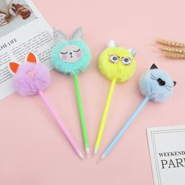 Stylos À Bille Créatifs Chat Lapin En Peluche, Stylo À Bille Mignon, Stylo À Signature, Fournitures D'écriture De Bureau Et D'école 30 Pièces/Lot