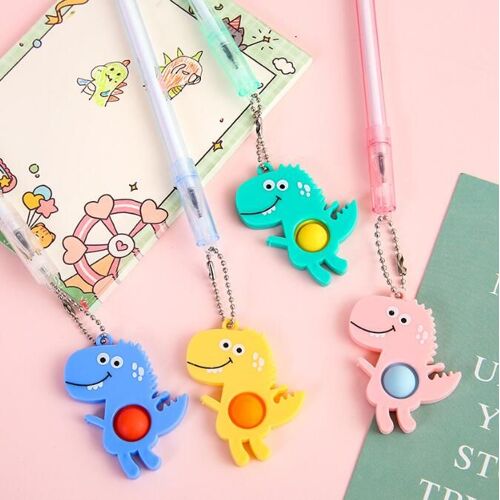 Stylo Gel À Pendentif Dinosaure, 48 Pièces/Lot, 0.5mm, Mignon, Stylo À Encre Noire, Signature, Fournitures Scolaires Et De Bureau, Papeterie Cadeau