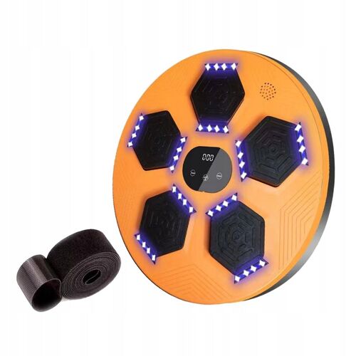 Machine De Boxe Musicale Hommes Femmes Avec Lumière Enfants Adultes Orange Sans Gants