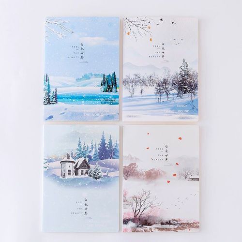 Carnet De Notes Pour Étudiant Ligne De Voiture B5, Petit, Frais, Grand, Style Littéraire Rétro, Épais, 4 Pièces