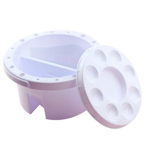 Seau De Lavage Des Brosses, Multifonction, Pour Stylos, Avec Porte-Brosse ? Palette Artistique, Fournitures D'art, Outil De Lavage Des Brosses