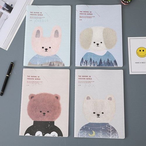 Carnet De Notes Pour Étudiant, Ligne De Voiture B5, Ins Wind, Petit, Frais, Grand Bloc-Notes Littéraire, Style Rétro, Épais, Accessoires De Bureau, 4 Pièces