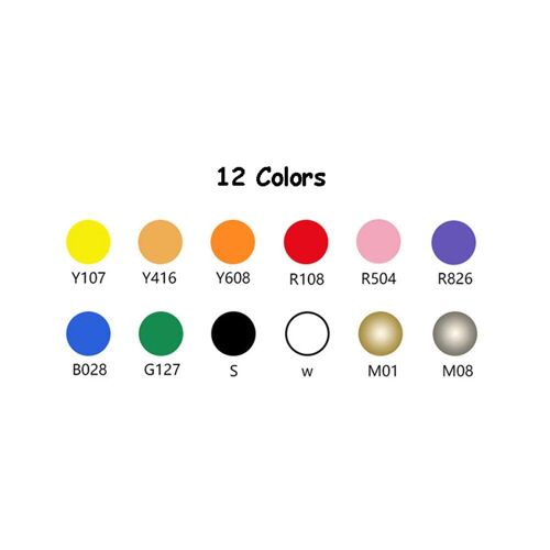 Marqueurs De Peinture Acrylique 12/24 Couleurs, Stylo Marqueur De Peinture Permanente Pour Tissu En Céramique, Roche, Verre, Toile, Tasse En Porcelaine, Peinture Sur Bois