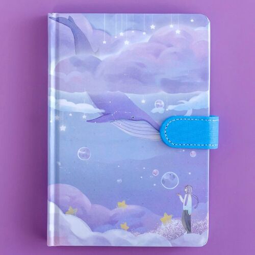 Journal Intime À Boucle Magnétique A5, Joli Carnet De Notes Avec Illustration De Page Couleur, Carnet De Notes, Carnet De Notes, Cadeau Pour Fille, Papeterie Coréenne