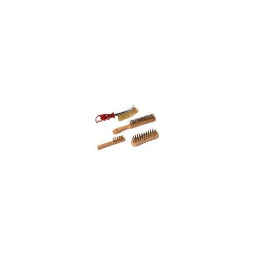 Lot 4 brosses fil acier laitonné SCID