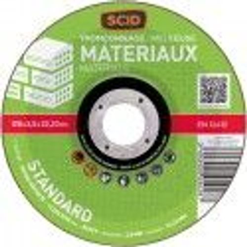 Lot 5 disque à tronçonner matériaux ° 125 mm SCID