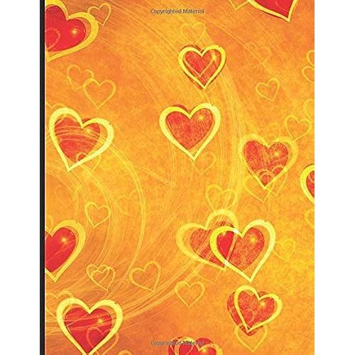 Hearts Notebook: Hearts Notebook: Shooting Hearts Valentine: Student Notes Paper Class: 200 Pages 8.5" X 11" In. For School Office Home Student Teacher Use