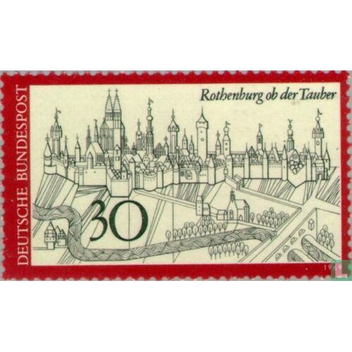 Timbre Allemagne / Rfa Yt 464 Rothenburg Ob Der Tauber 1969 ( 150806 )