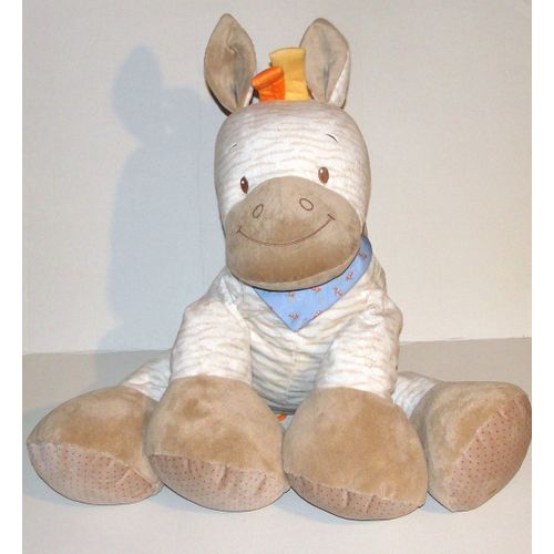 Arthur Le Zebre Ou Poney Grand Modèle Doudou Peluche Nattou 75cm