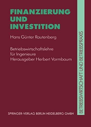 Finanzierung Und Investition