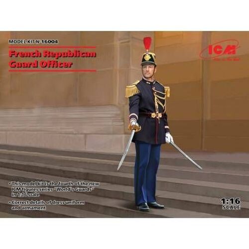 Icm - French Republican Guard Officermaquette Figurine French Republican Guard Officer Icm 16004 1/16ème Maquette Char Promo Figurine Miniature
