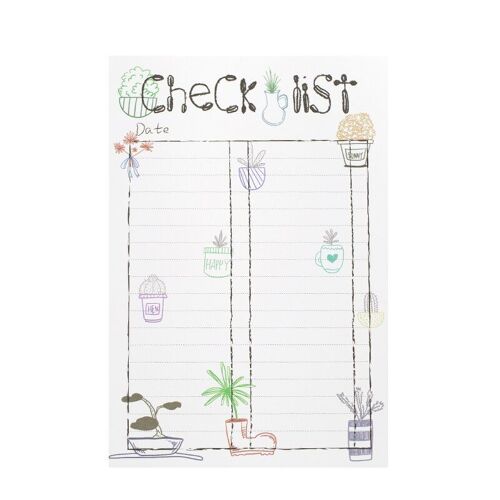 Bloc-Notes Fonctionnel De Base, 50 Feuilles/Ensemble, Feuille De Vérification, Planificateur De Tâches, Papeterie Fournitures Scolaires Et De Bureau
