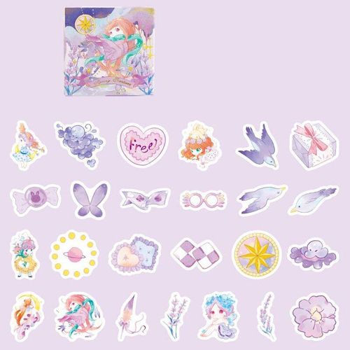 Autocollants De Fleurs Elfes De Printemps, 50 Pièces/Paquet, Papier Décoratif Coloré Pour Journal/Notebook/Scellage