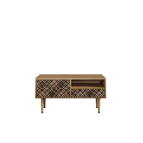 Ottohome Meuble Tv Tv3-317 Chêne 1 Tiroirs 1 Porte 114x48x57 Cm