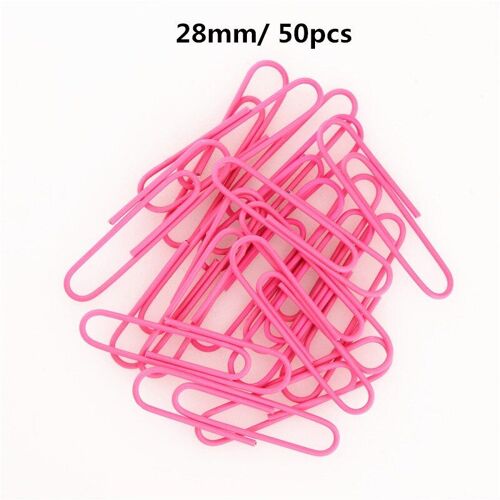 Marque-Page Rose De Bonne Qualité 28/33/50mm, Reliure Pour Ordinateur Portable, Trombone, Accessoires, Reliure Pour Trombone, Fournitures De Papeterie De Bureau