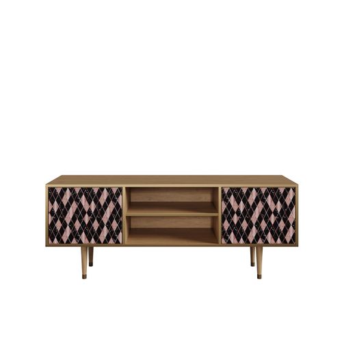 Ottohome Meuble Tv Tv2-300 Chêne 2 Portes 170x48x67 Cm